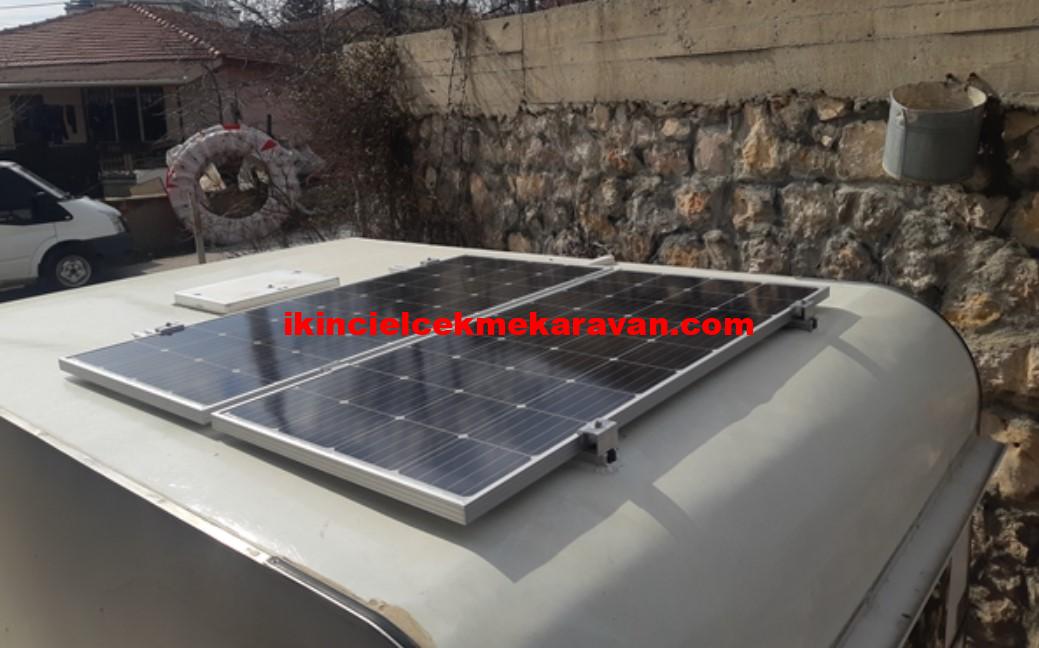 ikinci el karavan için güneş paneli